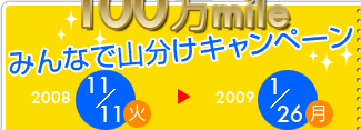 100��mile�ߤ�ʤǻ�ʬ�������ڡ���
2008ǯ11��11���ʲСˡ�2009ǯ1��26���ʷ��