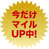 今だけマイルUP中！