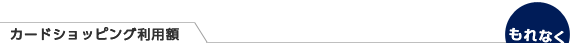 カードショッピング利用額