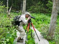 栂池での撮影風景