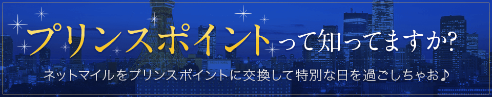 プリンスポイントって知ってますか?ネットマイルをプリンスポイントに交換して特別な日を過ごしちゃお♪